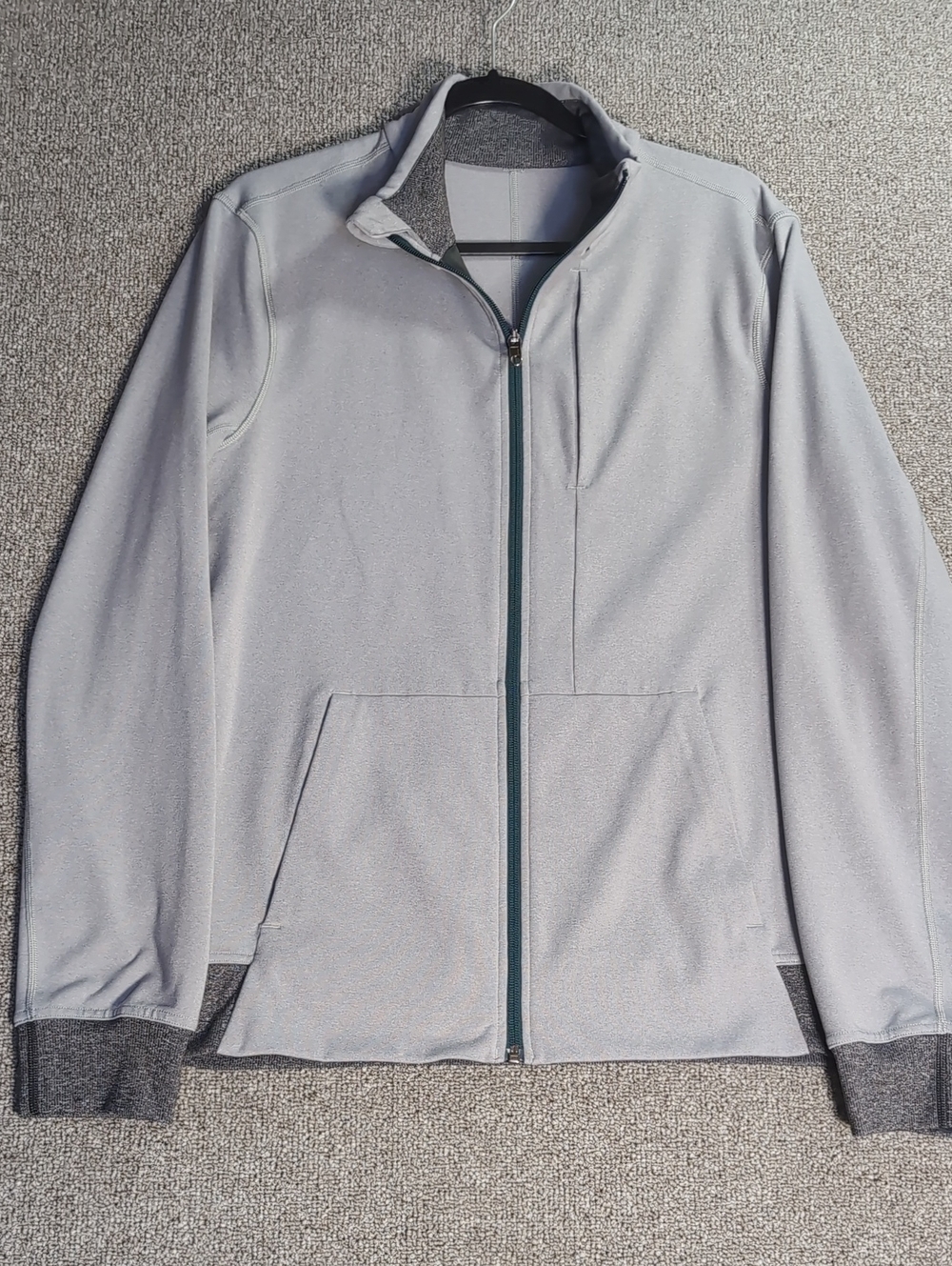 Lululemon Six Pack Jacket - Bomber/Track Jacket - Size Medium In Light Gray